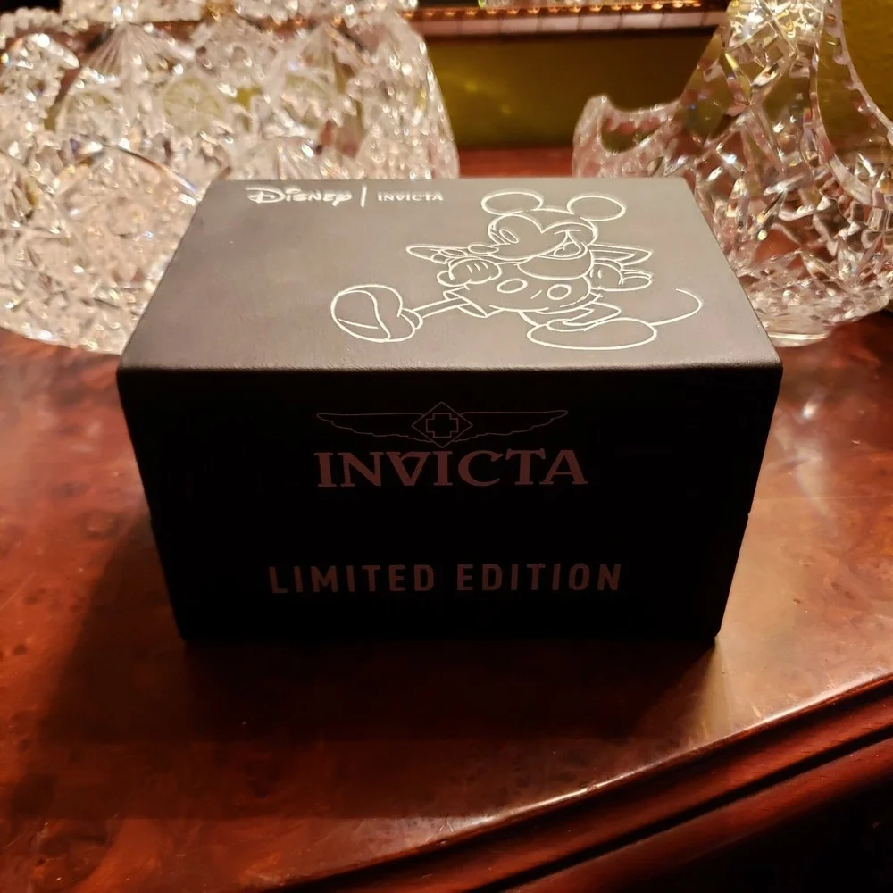 Invicta Disney Mickey Mouse‎ Watch Men's Black Stainless Steel